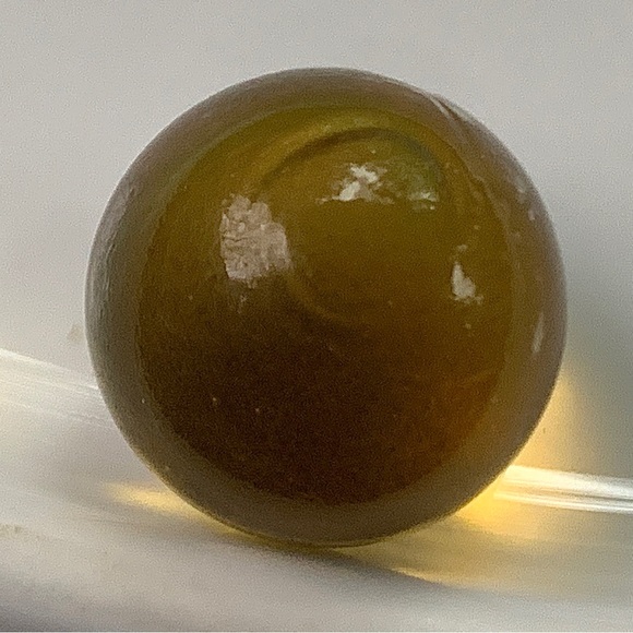 Vintage Clear Light Amber Blown Glass Antique Marble - Picture 10 of 10